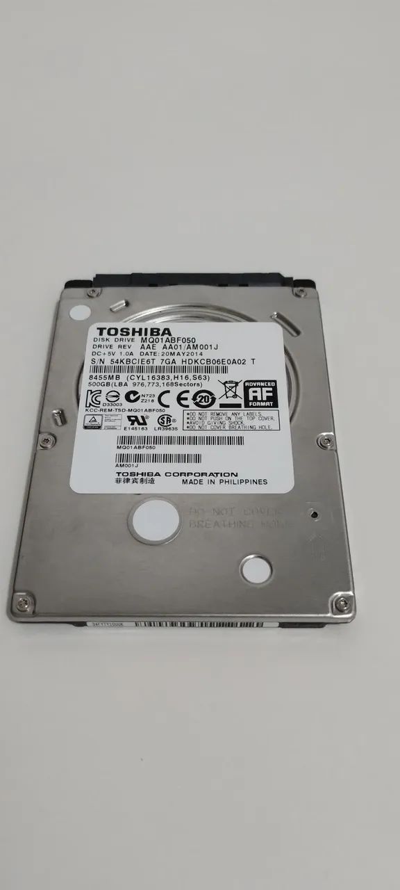 HD Toshiba - 500 GB - 2,5" - para Notebook ou HD Externo - Foto 2