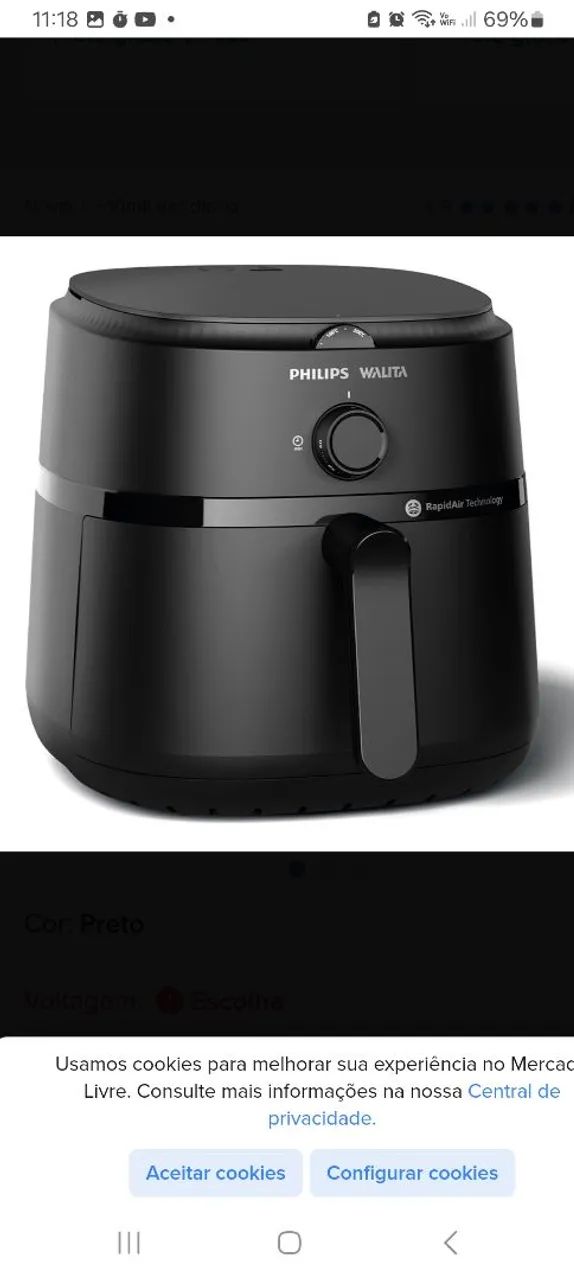Fritadeira Elétrica Philips Walita - Rapid Air Technology - Foto 3