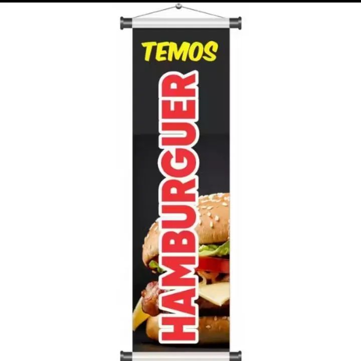 Banner - Temos Hambúrguer 1m x 30cm
