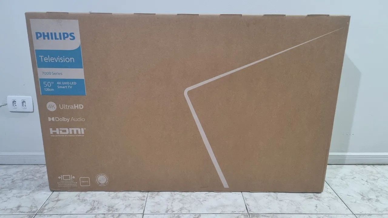 TV Philips 50" Série 7000 - Nova, Lacrada na Caixa (Nunca Usada)