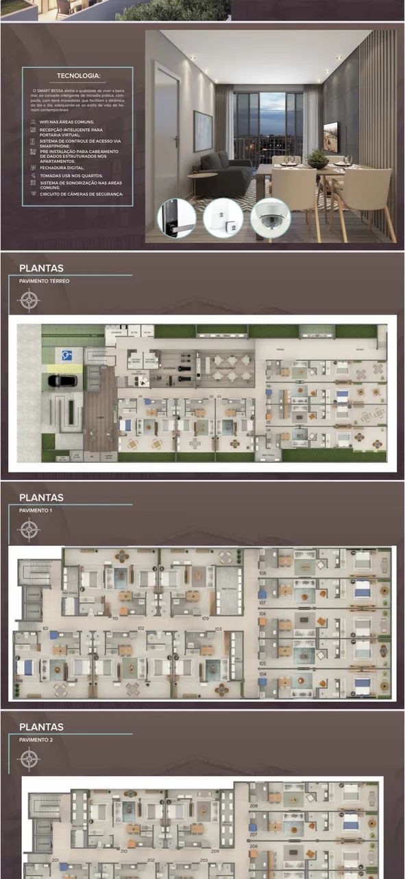 Apartamento para venda possui 53 metros quadrados com 1 quarto em Jardim Oceania - João Pe
