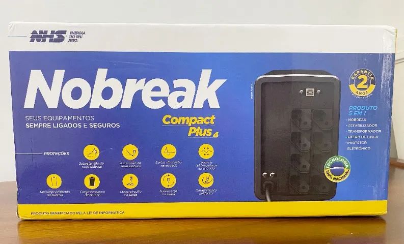 Nobreak NHS Compact Plus 4 1400VA Ent. Bivolt - Novo - Na Caixa - Foto 5
