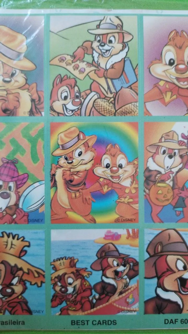 Cartela Adesiva Best Cards Tico e Teco Antiga - Foto 3