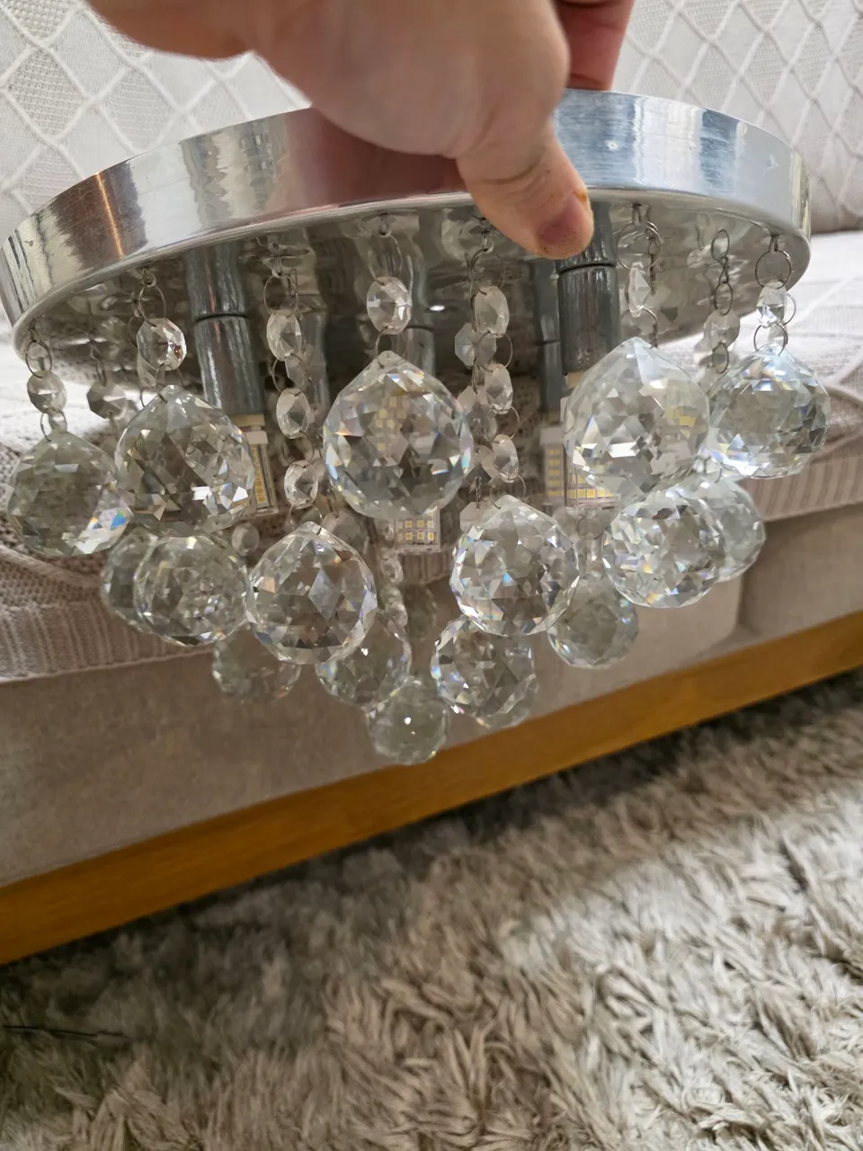 Lustre de Cristal Moderno 32cm