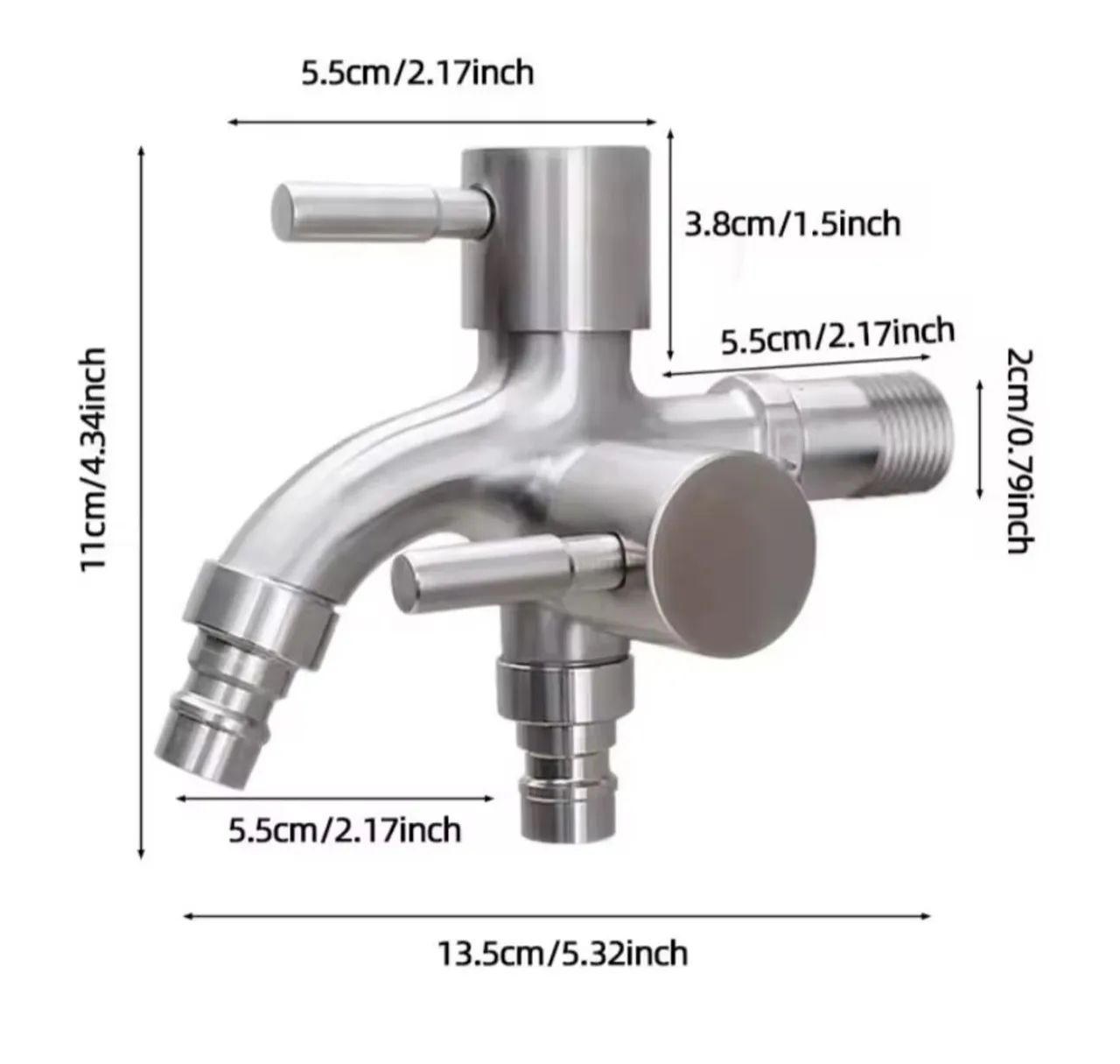 Torneira Dupla para Cozinha em Aço Inox - Nova - Foto 6