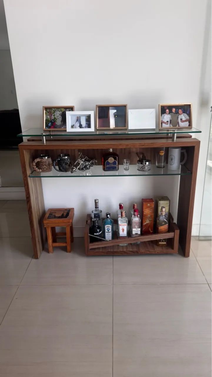Mesa Aparadora com Suporte Inferior para Bebidas - Kit com 2 Peças - Foto 2