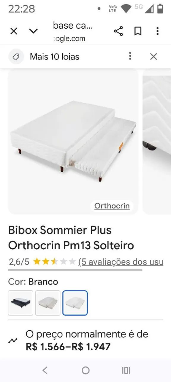 Base box solteiro Orthocrin com cama auxiliar - Foto 4