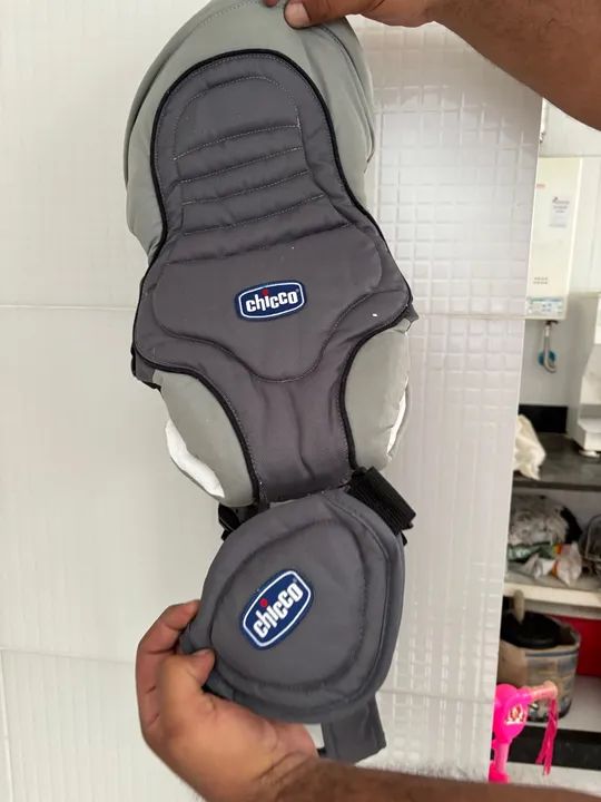 Canguru Chicco para Bebê - Cinza - Foto 3