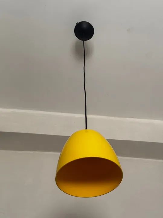 Luminária Pendente Amarela - Foto 3