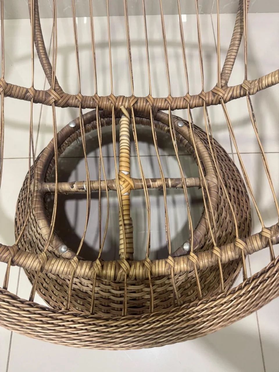 Poltrona Giratória Ratan Sintético  - Foto 3