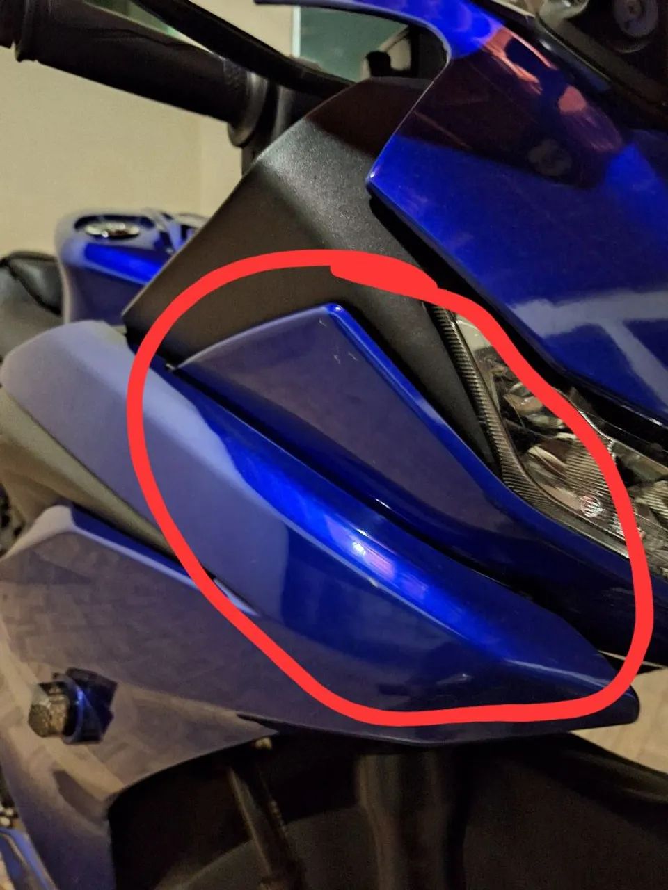 Carenagem R15 azul, lado direito - Foto 4