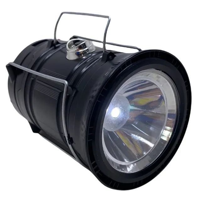 Lampião Camping Solar Led USB Lanterna Bateria Recarregável