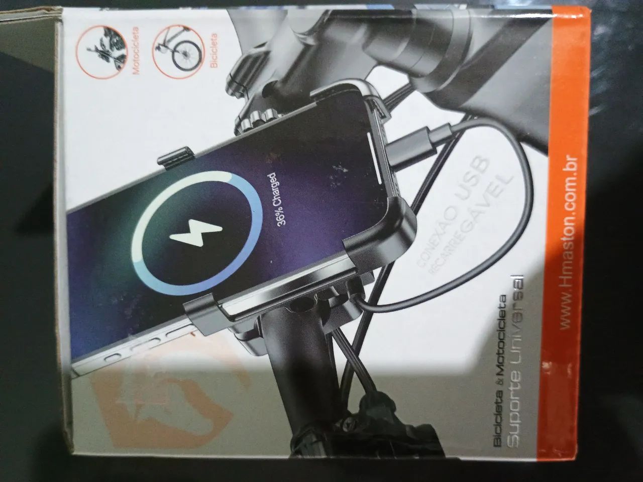 Suporte universal pra moto e bike com usb - Foto 2