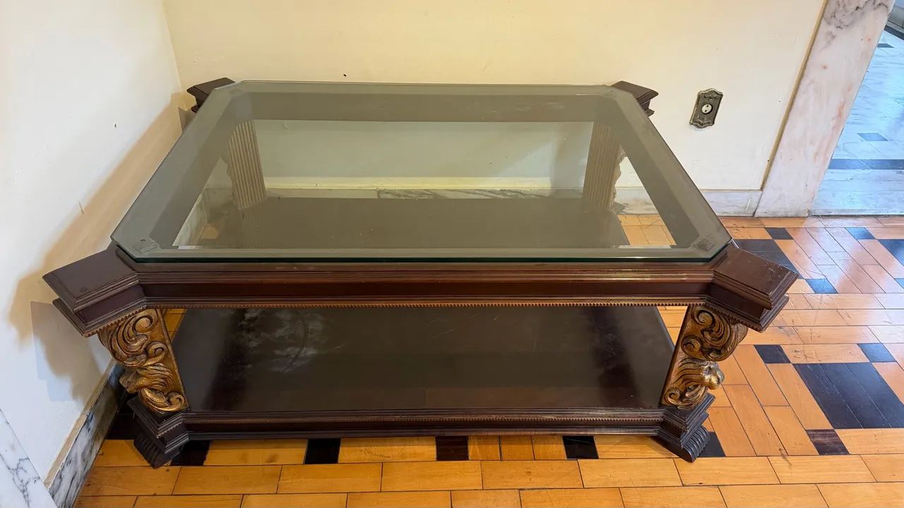Mesa de centro madeira esculpida - Foto 3