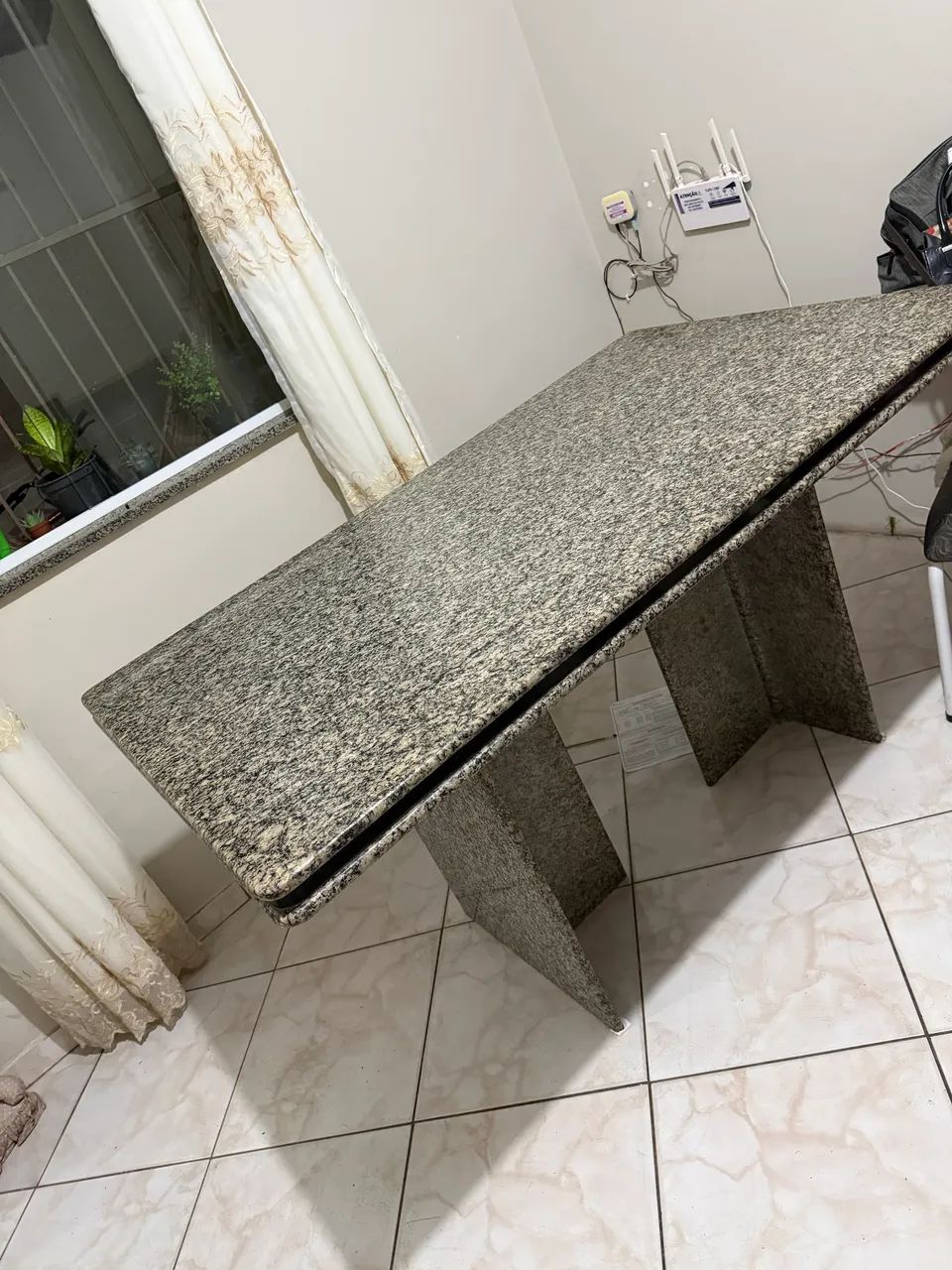 Mesa de mármore 1 metro e meio 