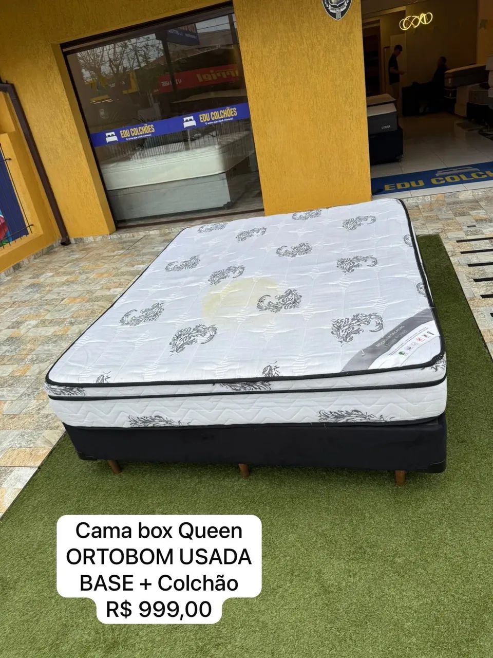 Conjunto box Queen Size ORTOBOM USADA TOP - ENTREGAMOS  - Foto 2