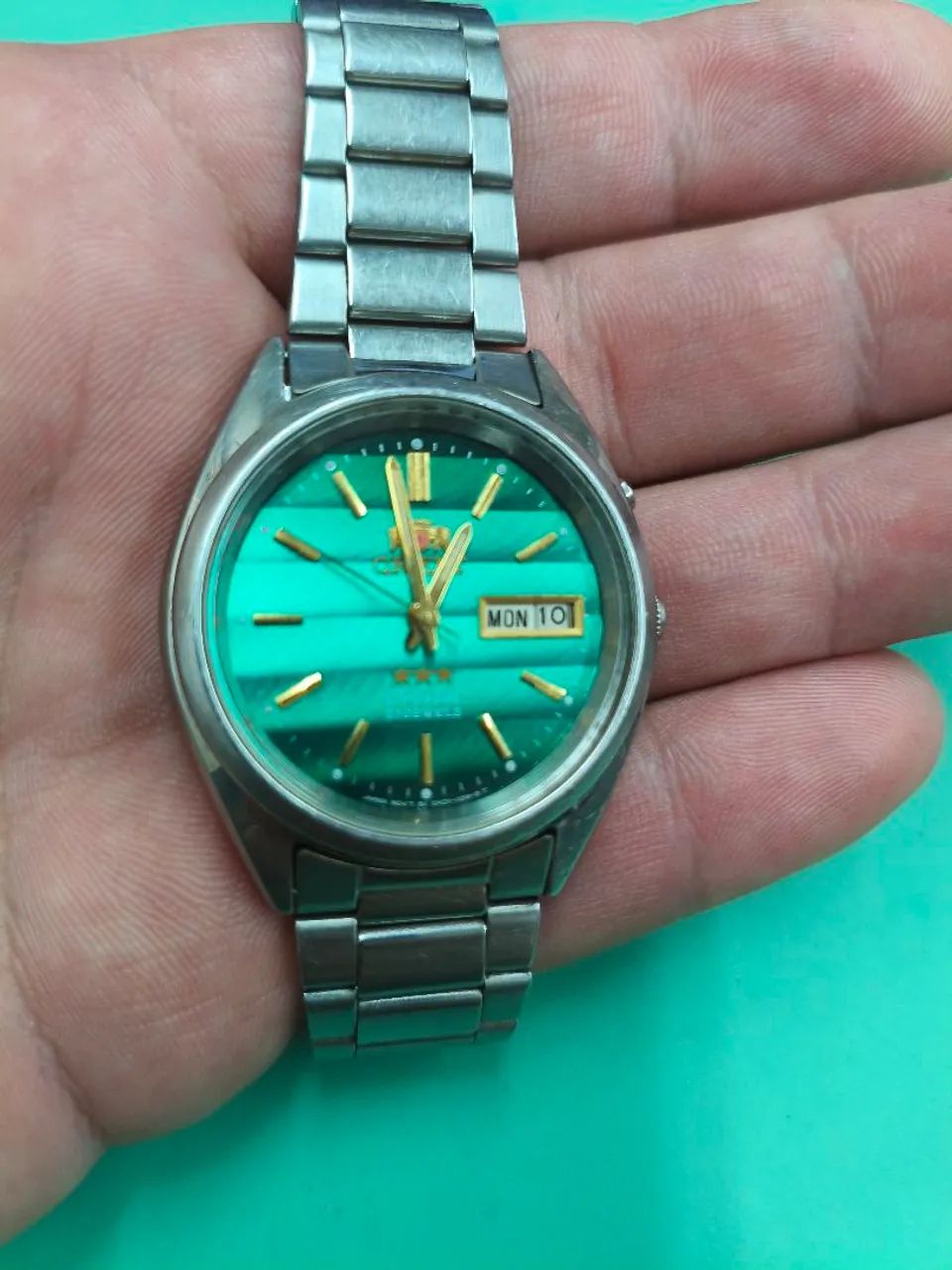Relógio Orient Masculino Automático Verde - Foto 3