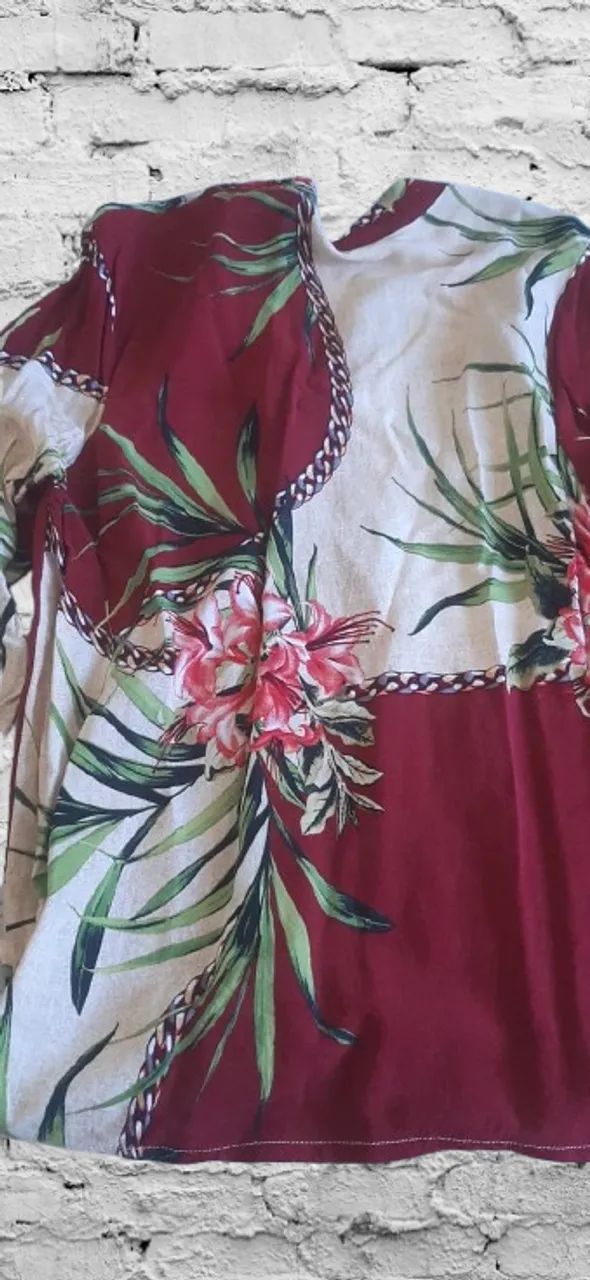 blusa manga longa estampada - Foto 2