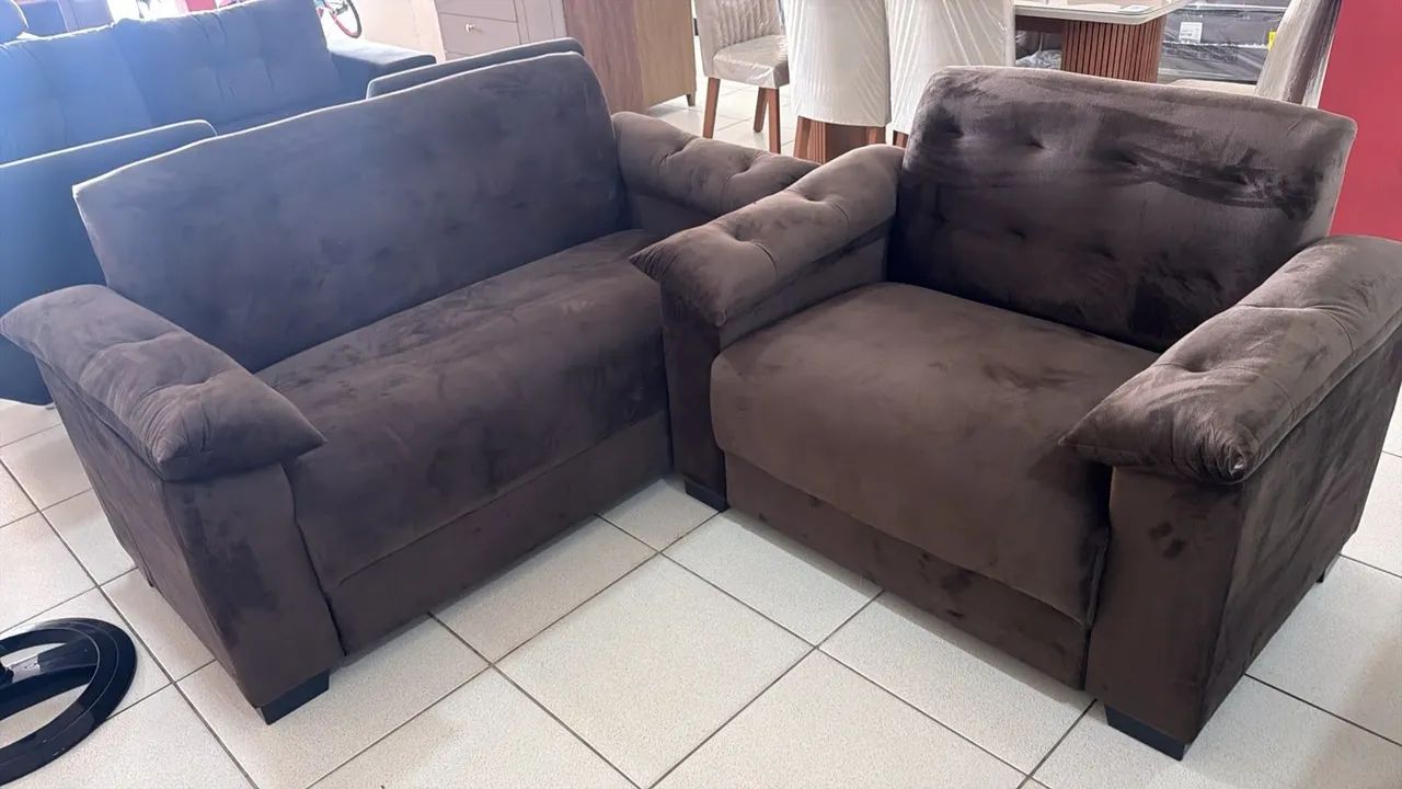 Sofá 2 e 3 Lugares Novo - Confortável e Lindo