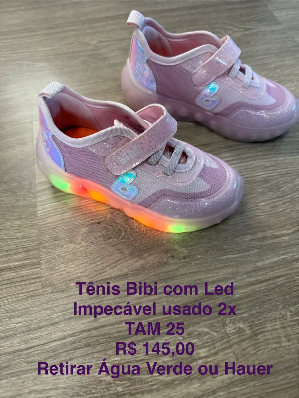 Tênis infantil Bibi com LED