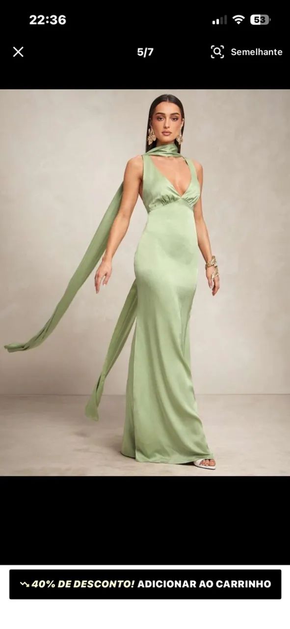 Vestido verde menta PP - Foto 3