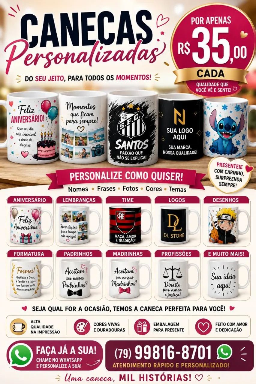 Canecas personalizadas 