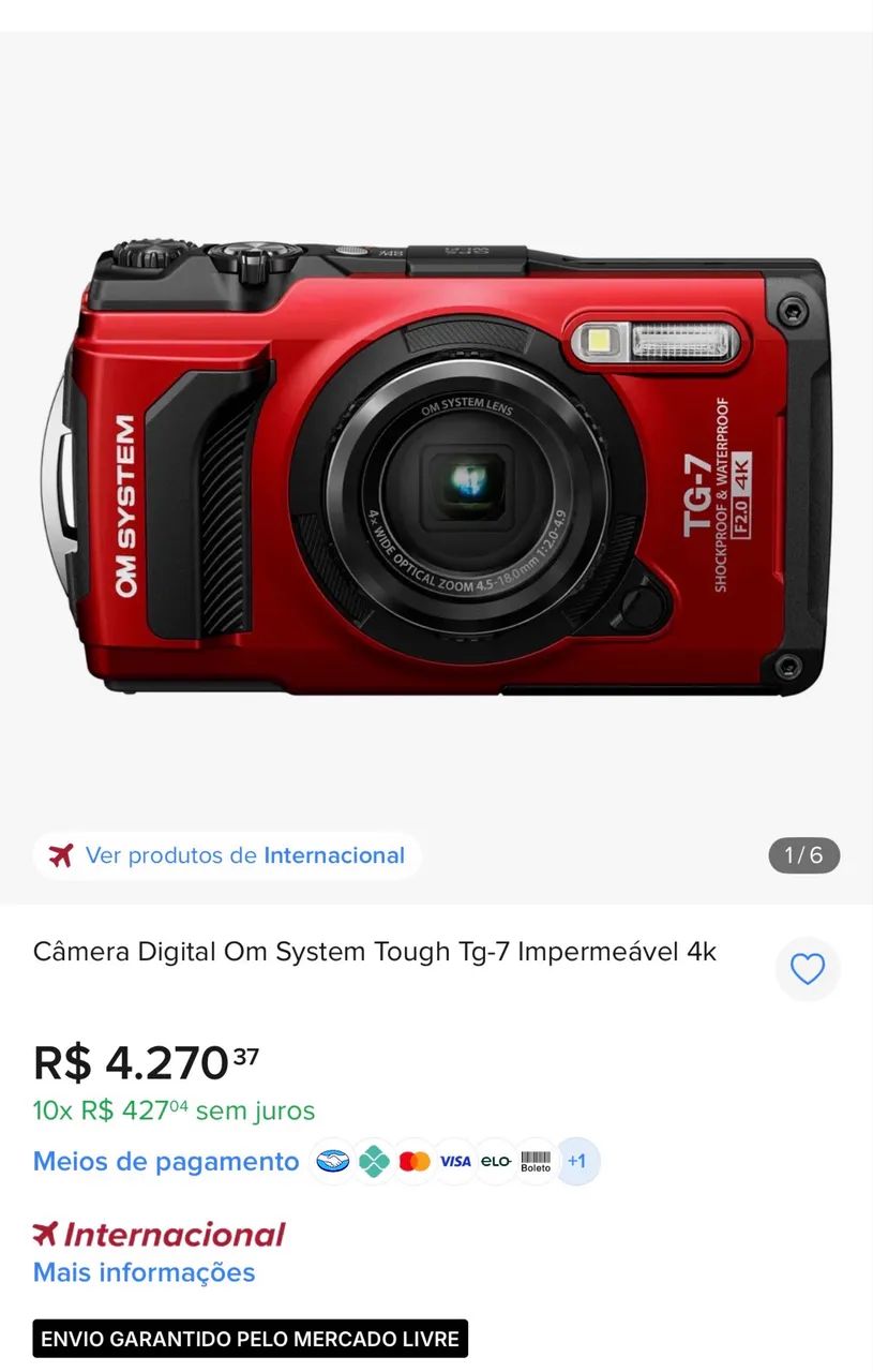 Câmera TG-7 - Foto 2