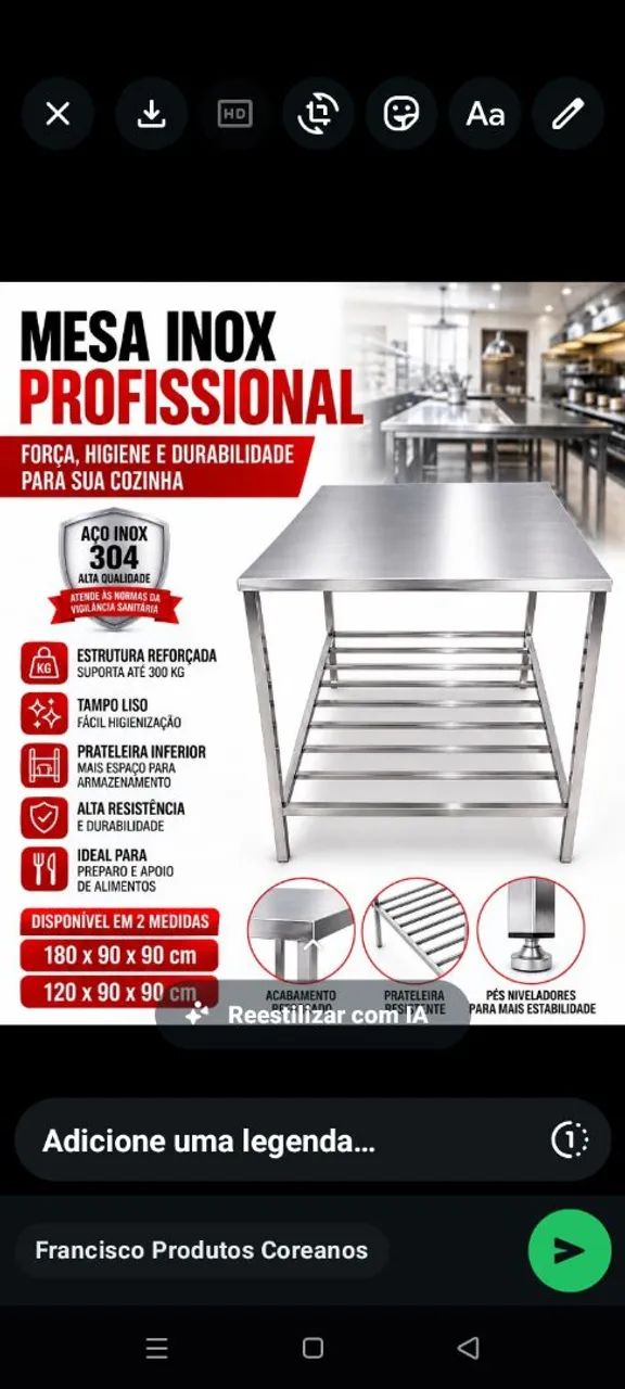 Mesa inox 