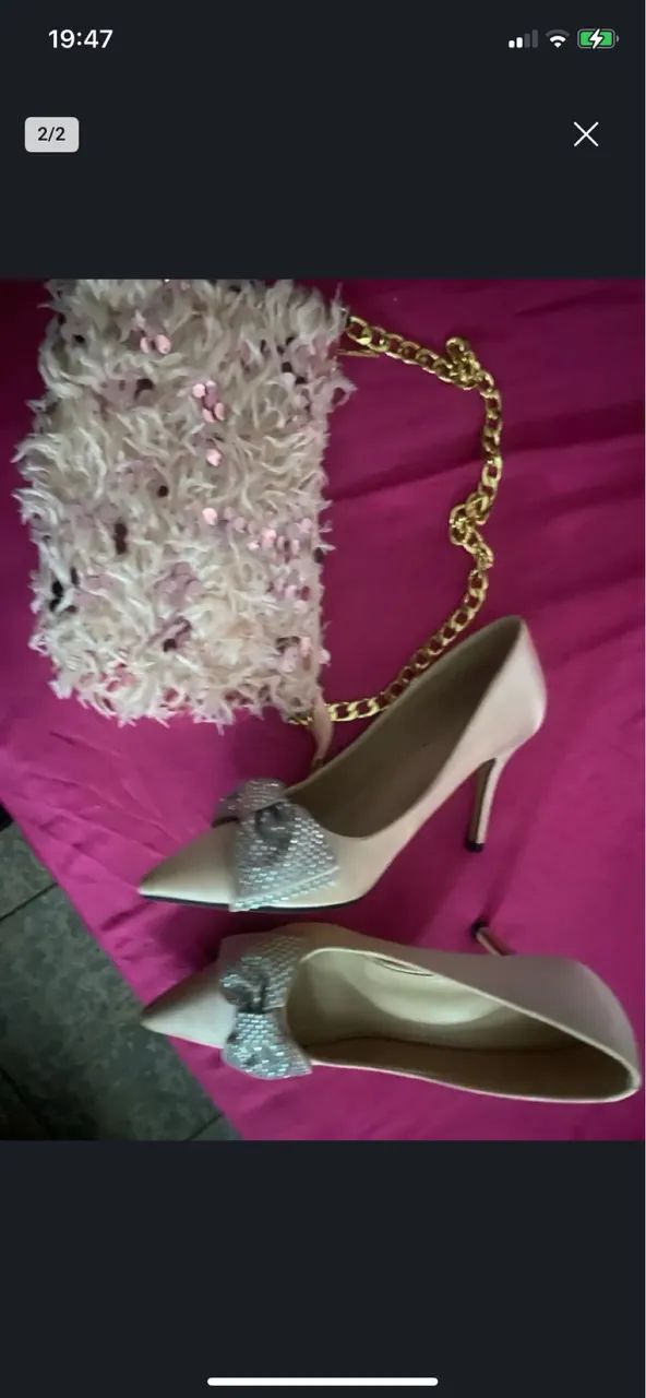 Conjunto sapato 36 e bolsa  - Foto 2