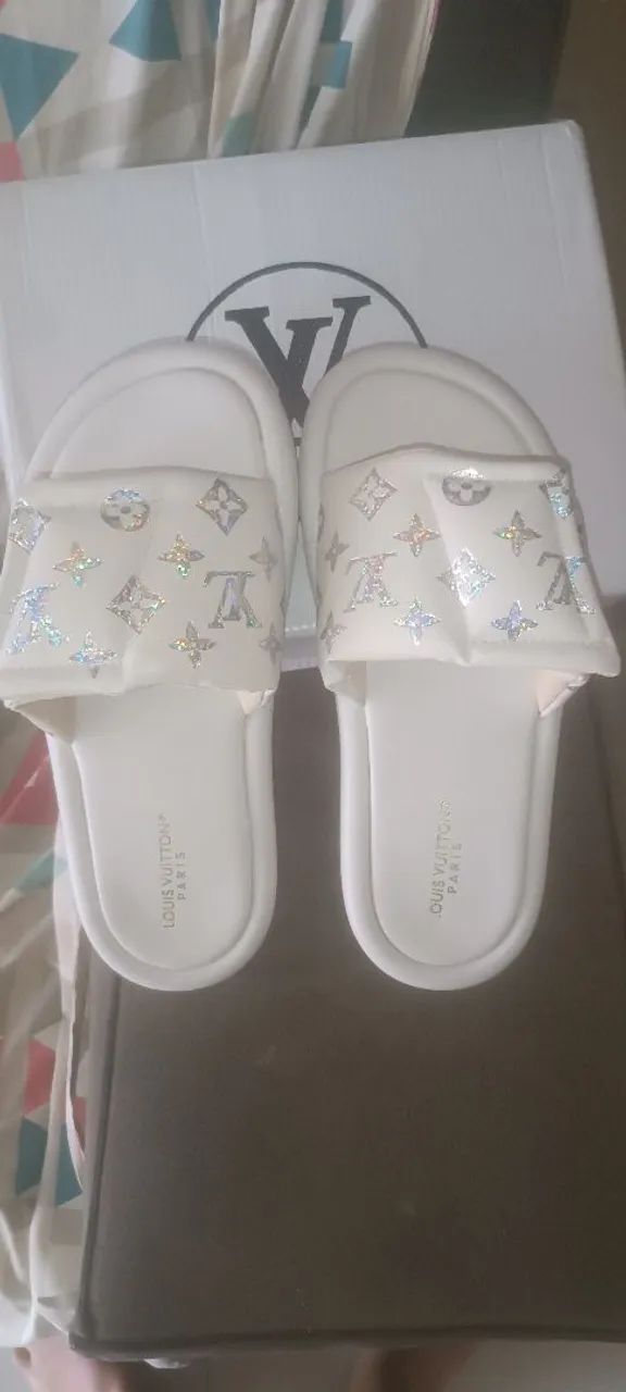 Papete slide LV feminina 