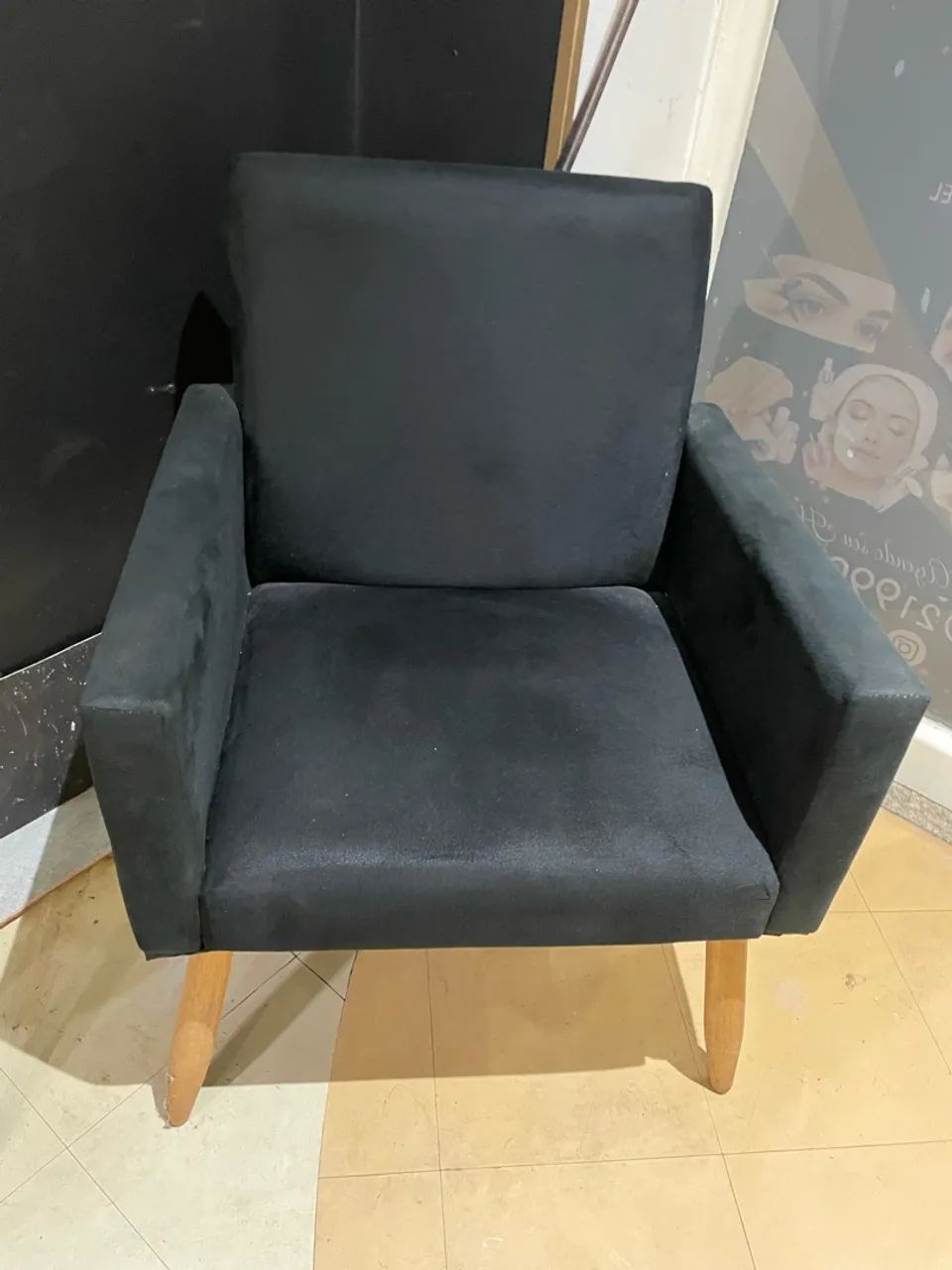 Kit 2 Cadeira Poltrona Suede