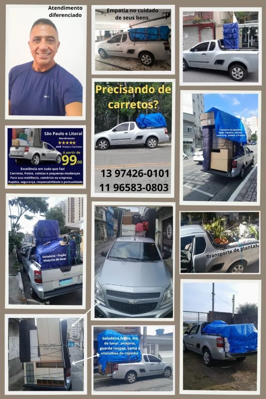 Carretos em praia grande, fretes e pequenas mudanças . São Paulo e Baixada Santista.  - Foto 2