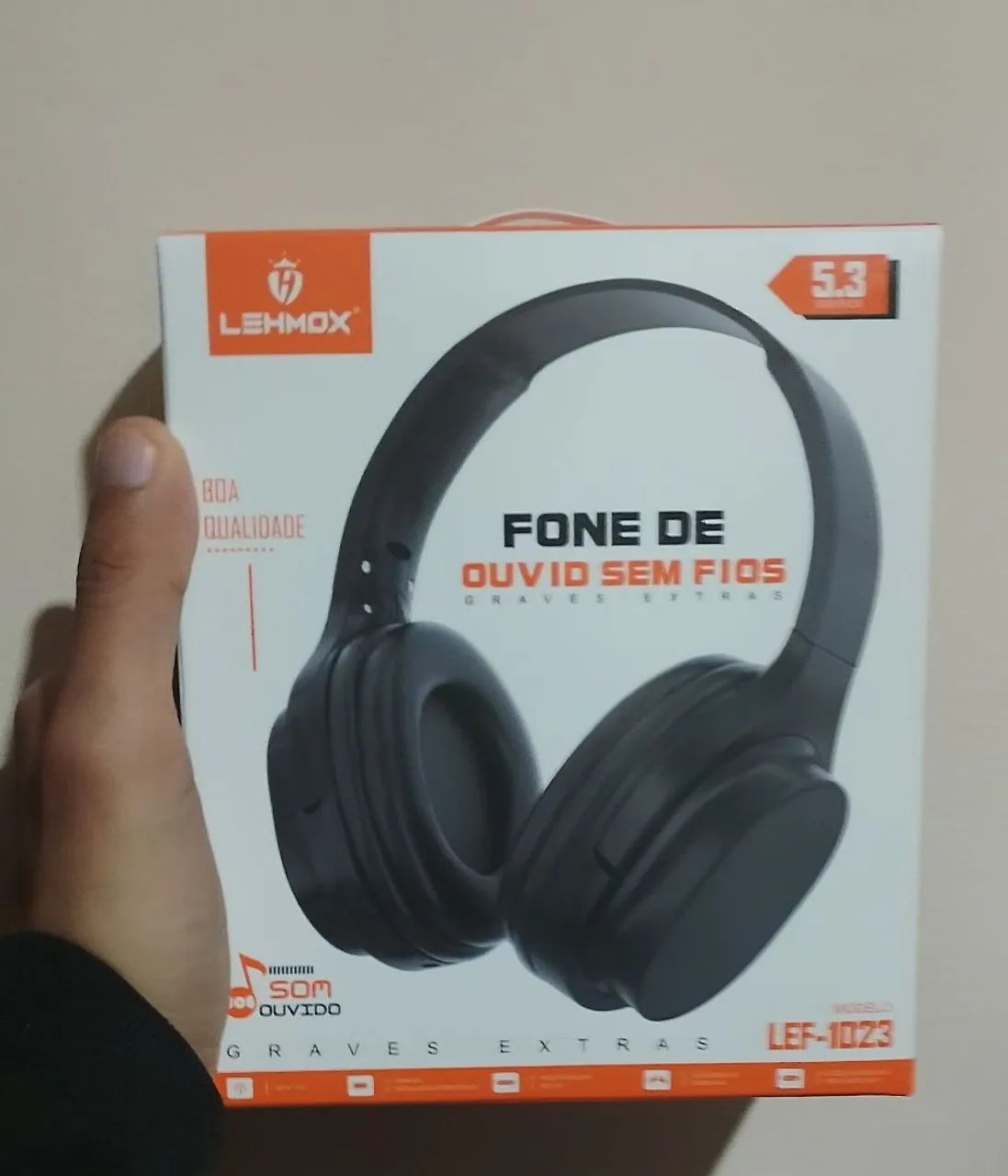 Fone bluetooth Preto Lehmox 