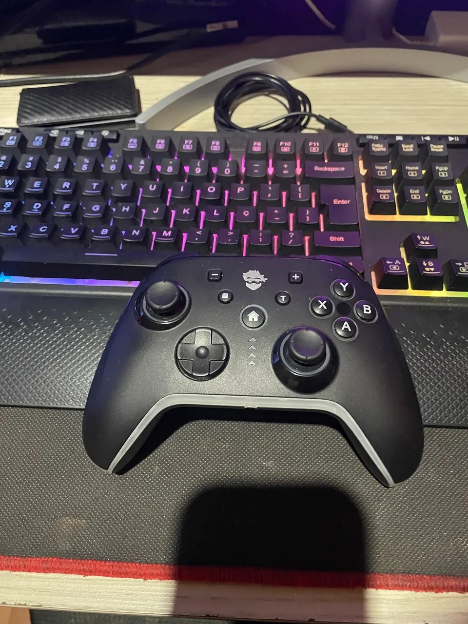 Controle Gamer Ninja Sword V2, RGB, Bluetooth, PC, Android, iOS, Switch, Preto