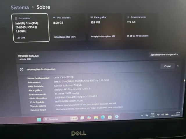 Notebook Dell Latitude Core i7 de 8° Geração - Foto 4