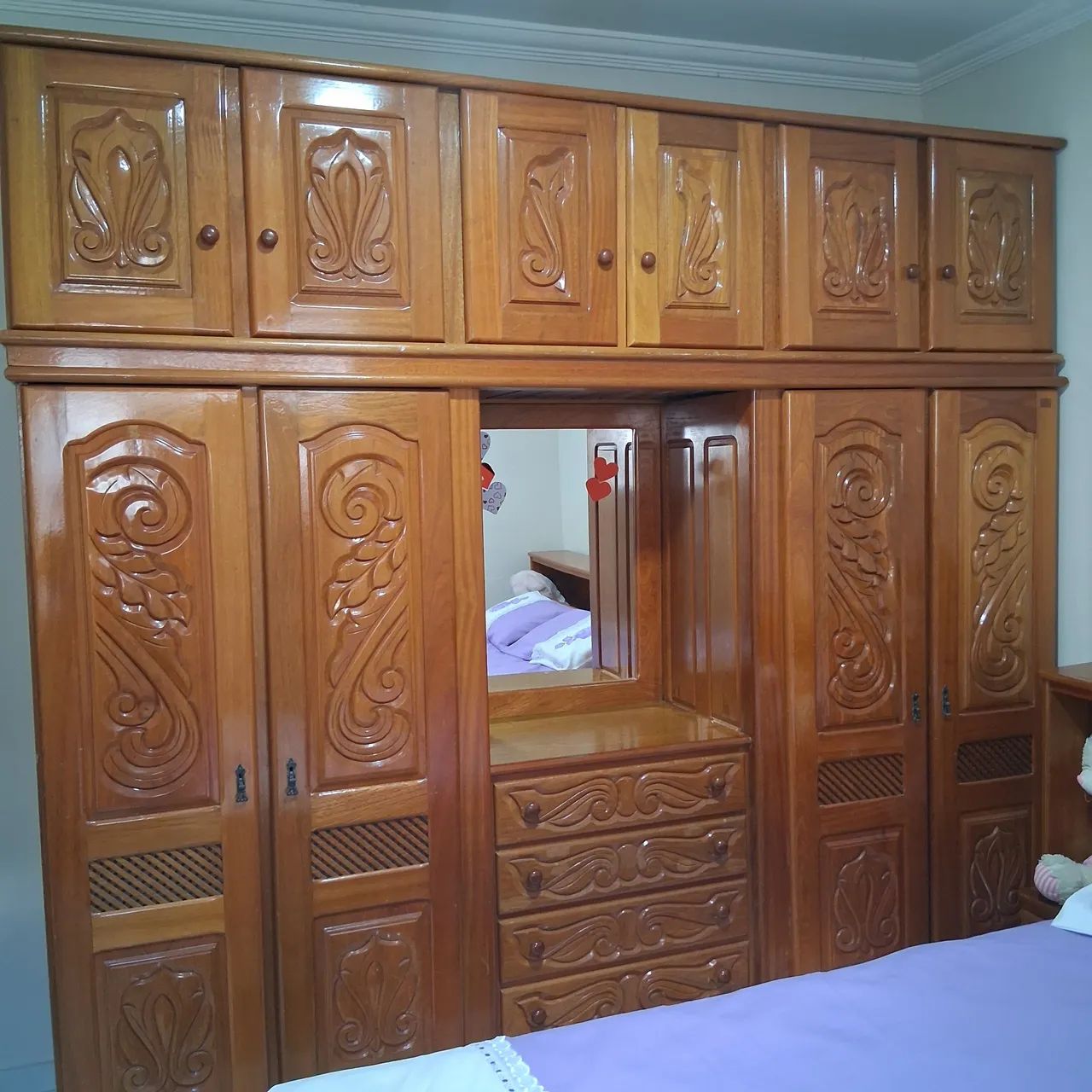 Guarda roupa e cama de madeira - Foto 2