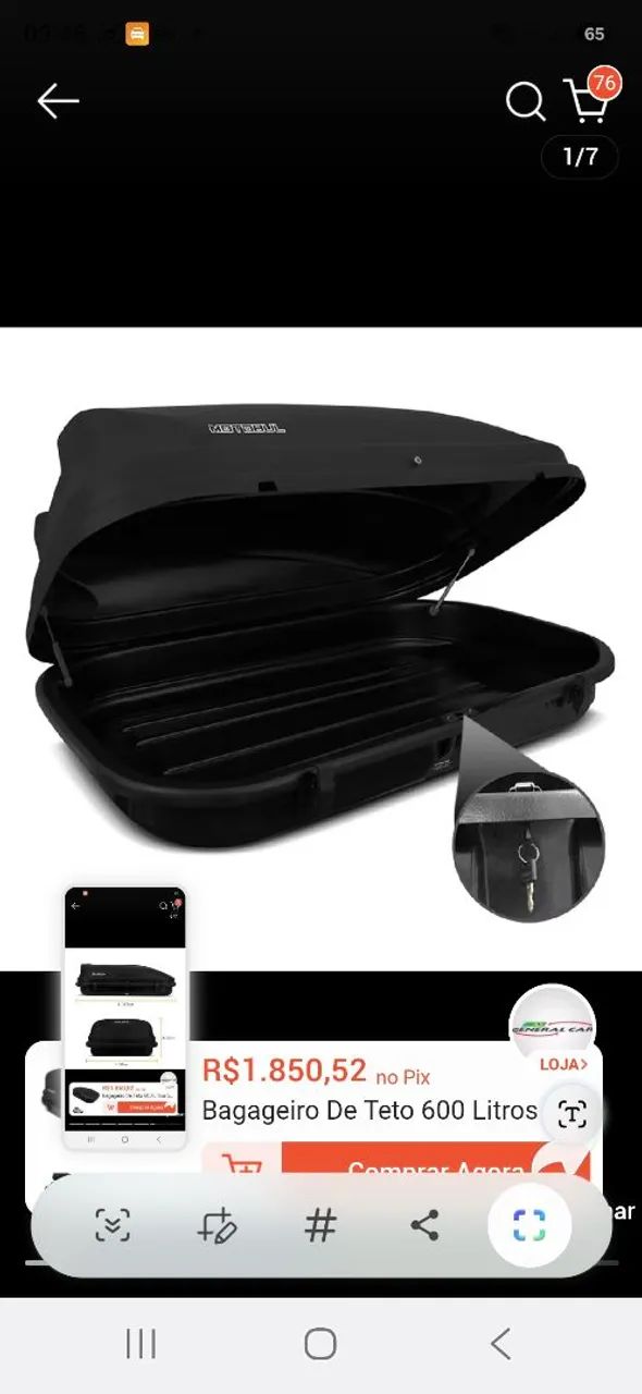 Bagageiro de teto motobull