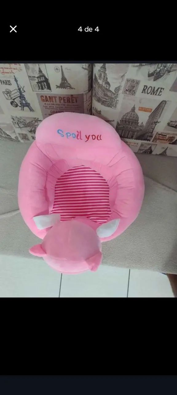 Assento Puff Rosa - Foto 4