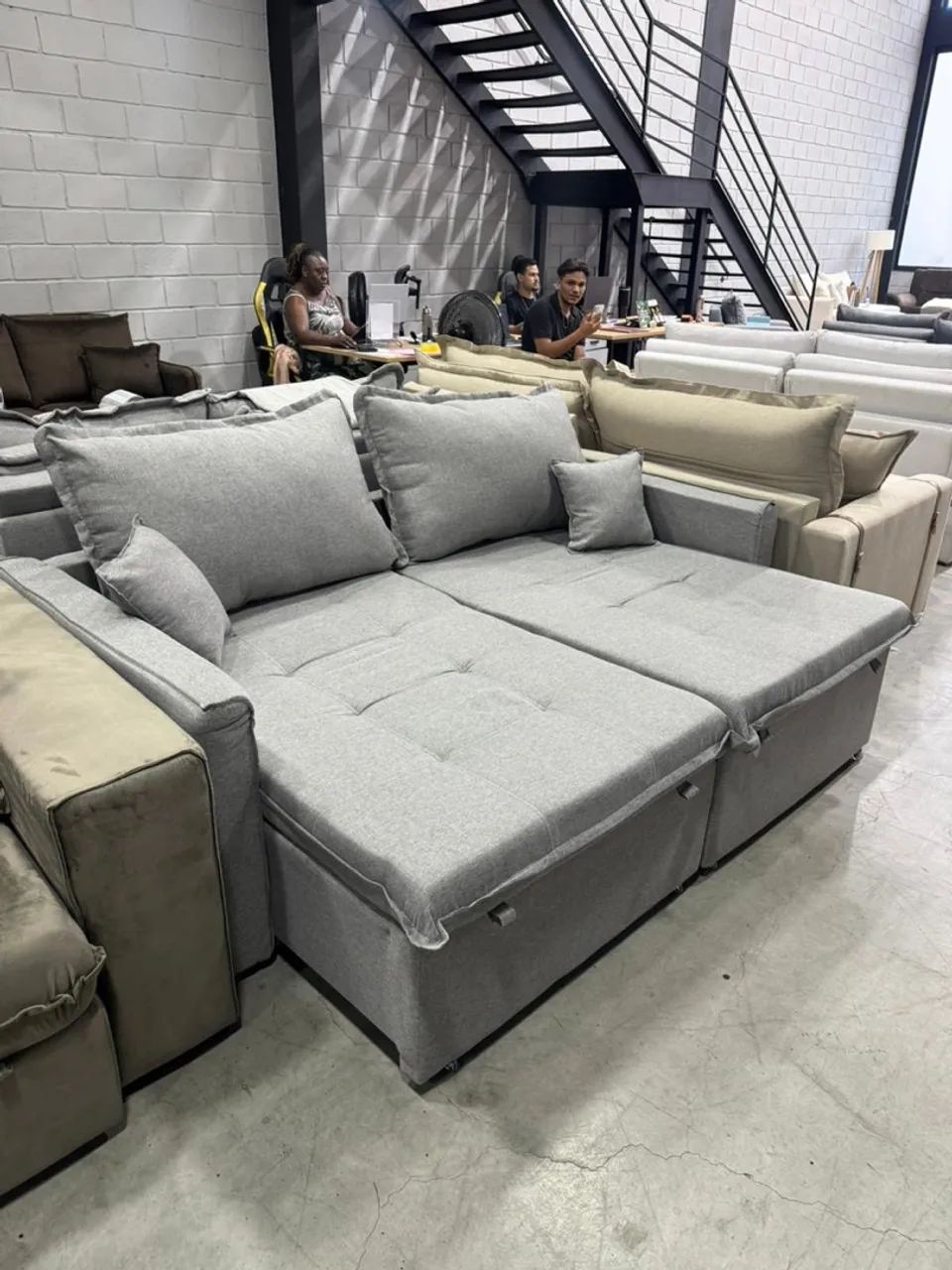 Sofa sem  caixa linho  1,80 mts - Foto 4