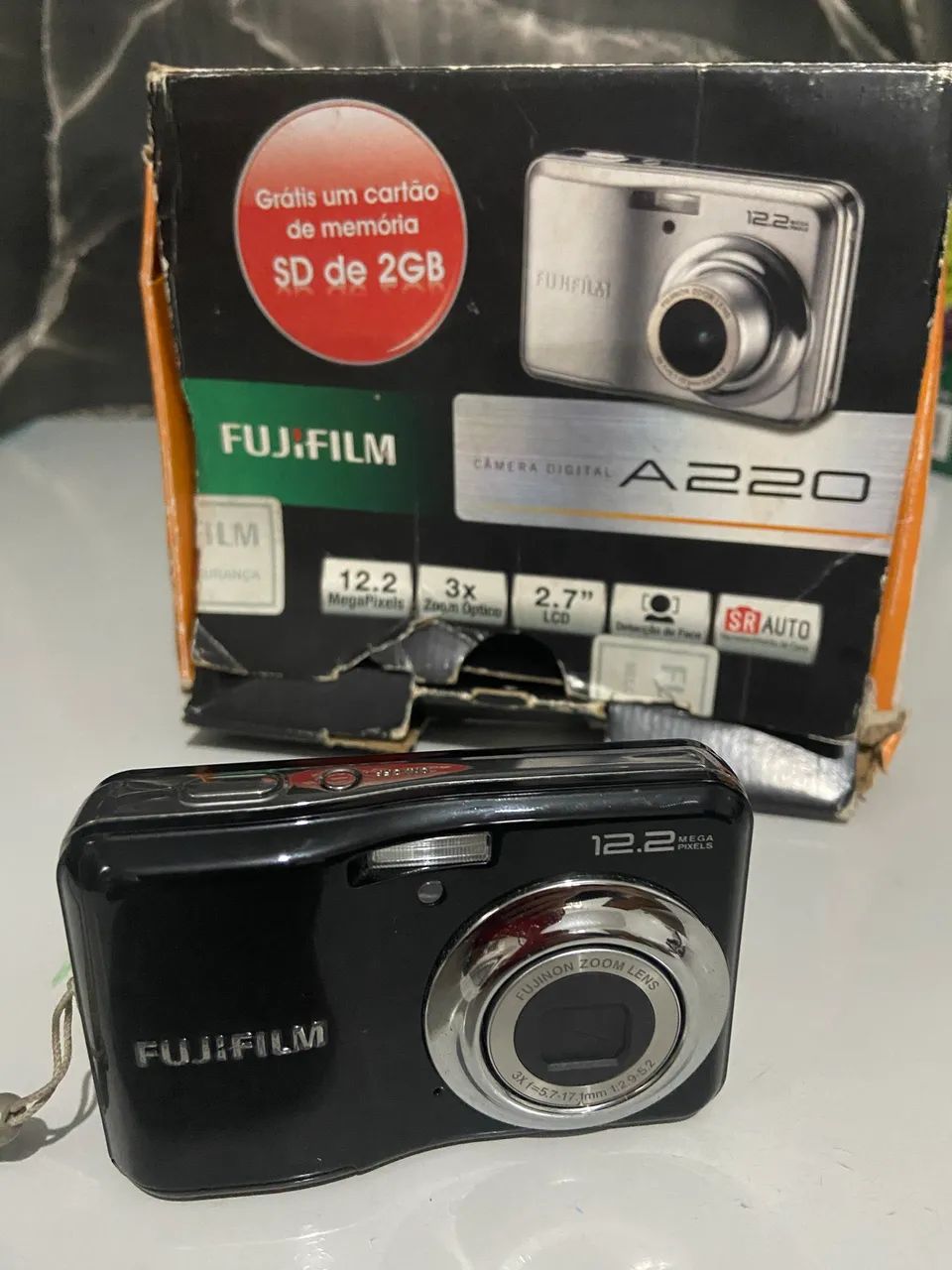FUJIFILM A220 デジカメ フルセット Câmera Digital Fujifilm 12.2MP A220 - Impecável na Caixa - Câmeras