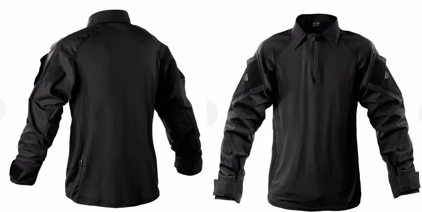 Combat Shirt Preta Masculina Longa - Foto 2