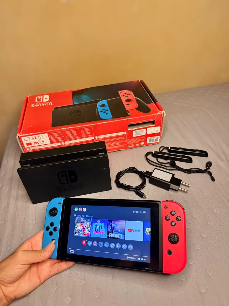 Bundle Nintendo Switch (Completo na caixa)