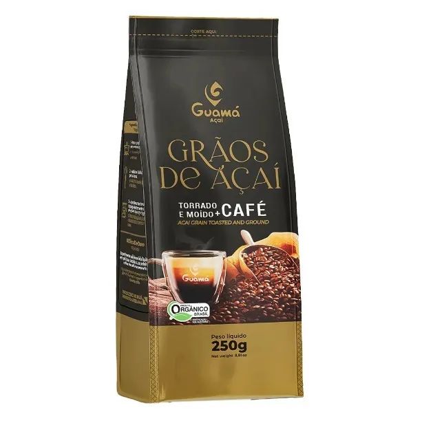 Grãos de Açaí Guamá 250g Torrado e Moído + Café Orgânico 100% Natural