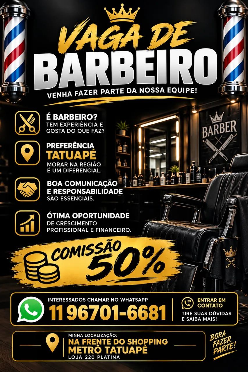 vaga de barbeiro
