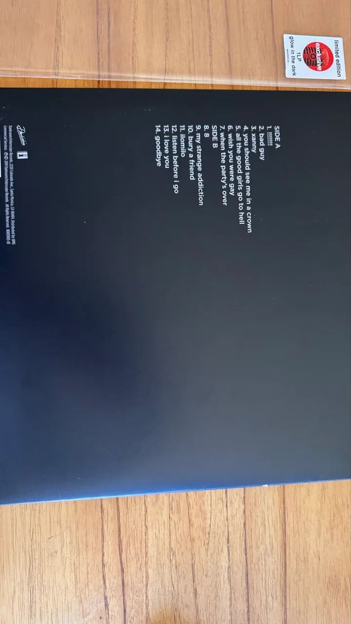 Vinil Billie Eilish - edição target brilha no escuro 
