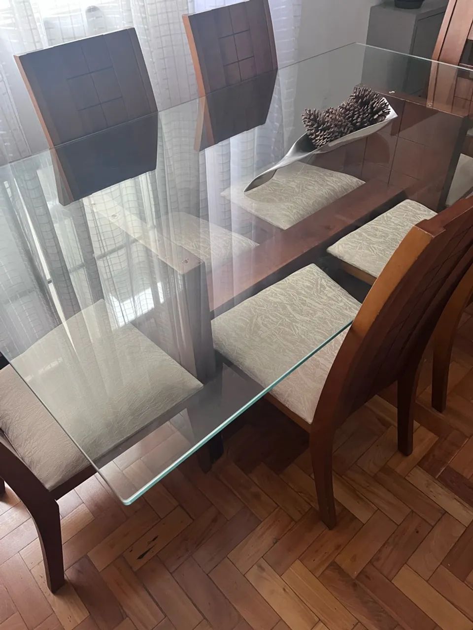 Mesa de vidro de 6 cadeiras  - Foto 2