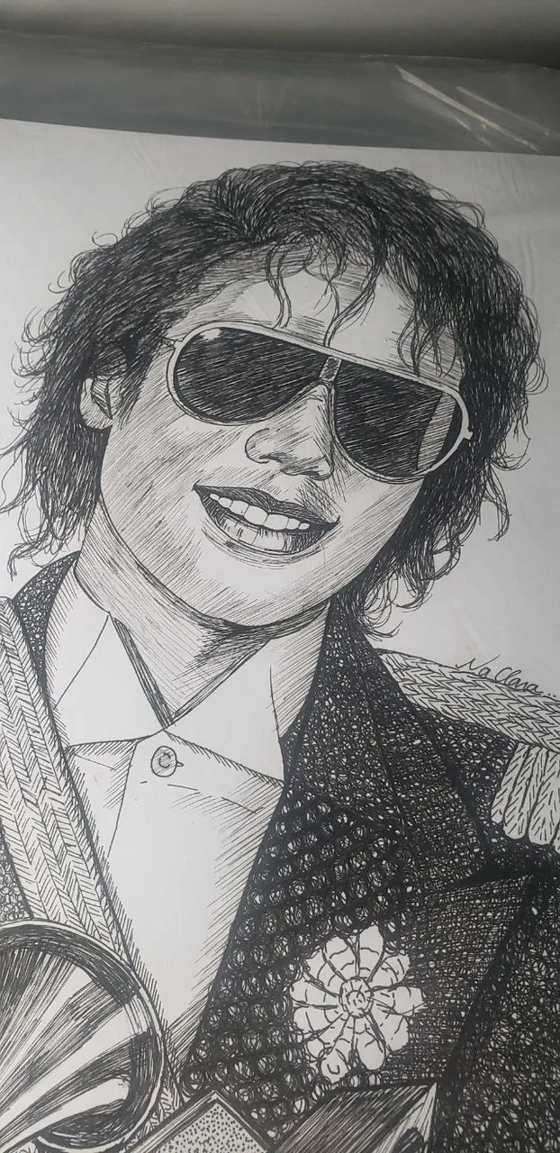 Desenho do Michael Jackson feito à mão - Foto 2