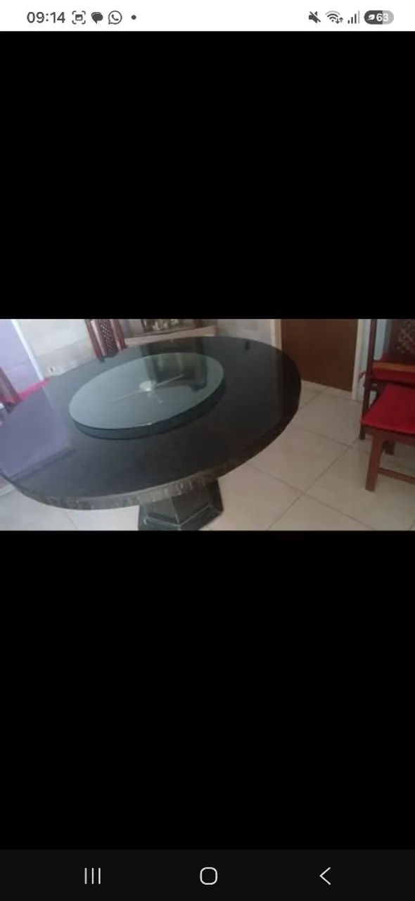 Mesa de Mármore com centro giratório de vidro - Foto 2
