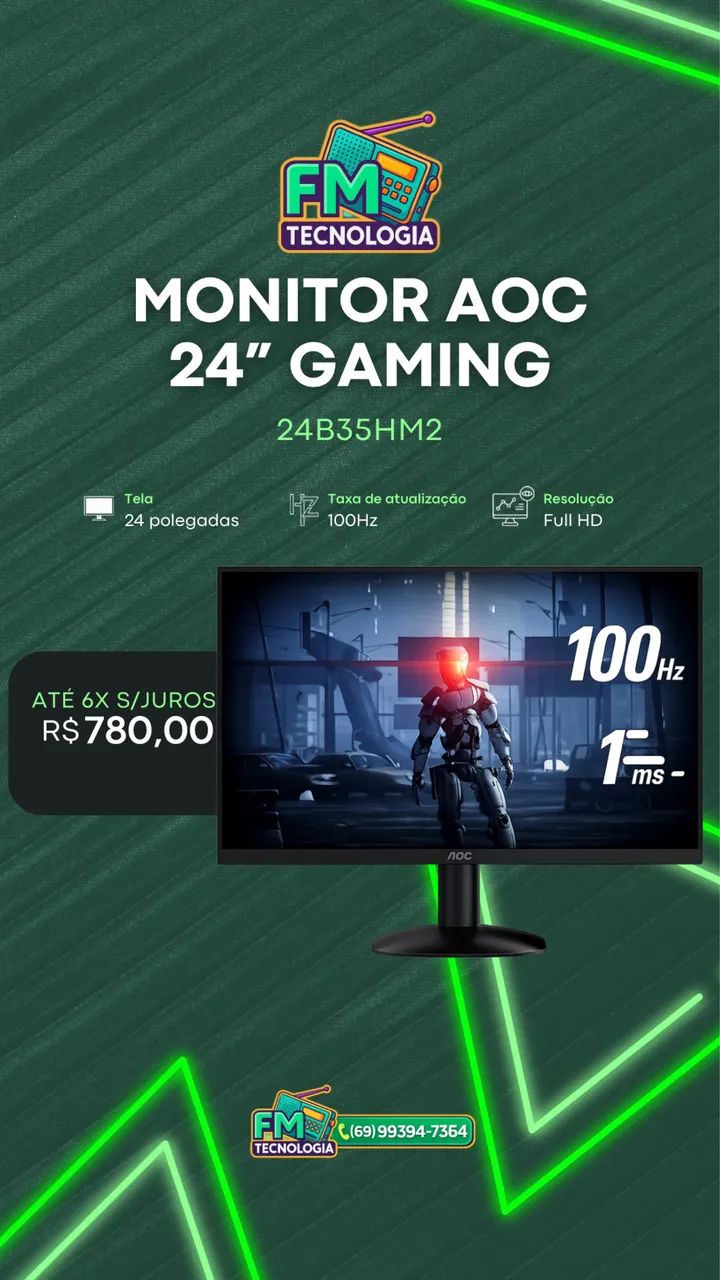 Monitor AOC 24 l NOVO