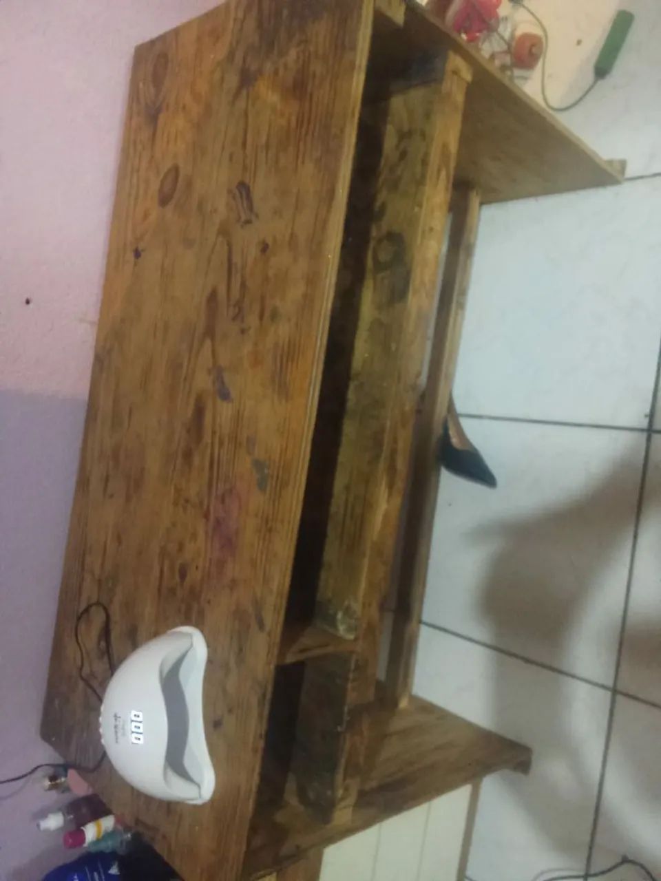 Mesa rústica para manicure - Foto 4